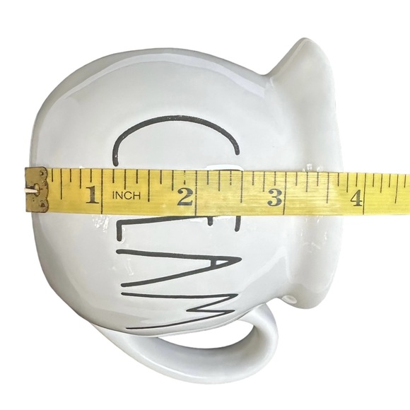 Rae Dunn CREAM Creamer Pitcher White Black Large Letters Dimples NWT 2017 OG - Picture 9 of 11